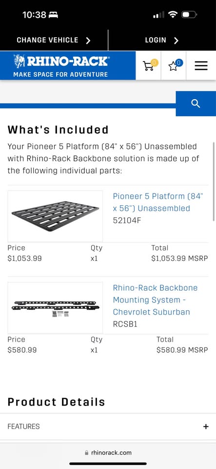 Rhino-Rack Pioneer 5 Platform (84” x 56”) + Backbone Mounting System in American Fork, UT (photo 9) — photo 9