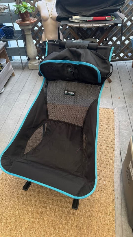 Helinox portable camping chair black and blue in Manhattan Beach, CA (photo 3)
