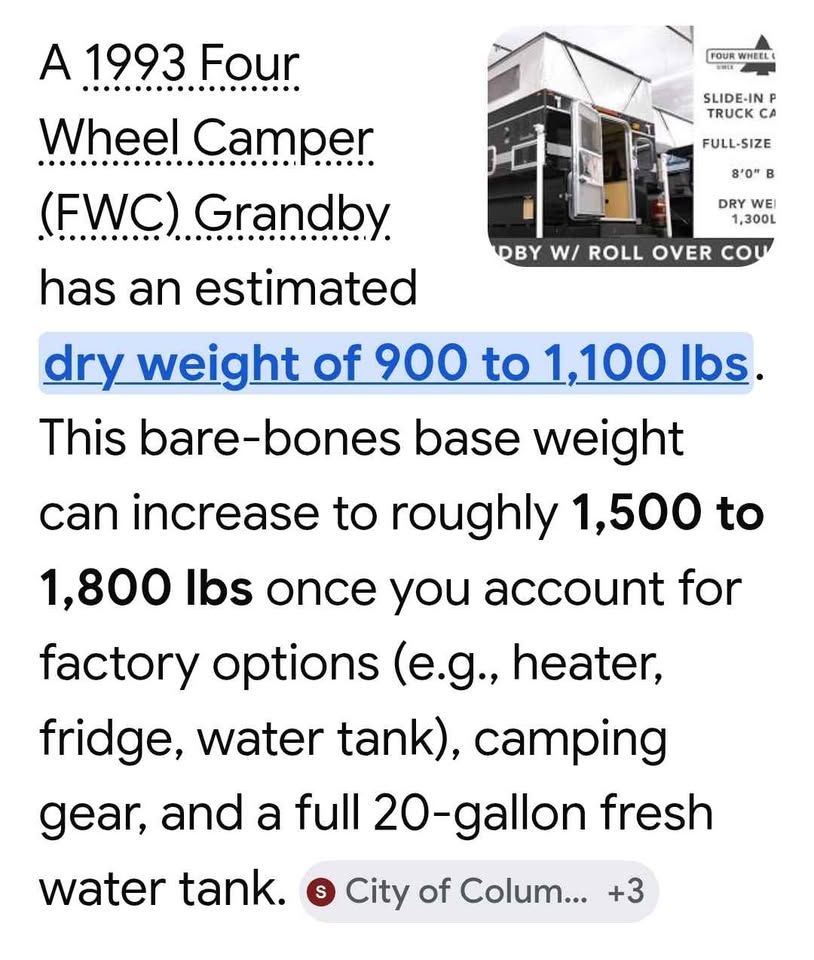 Four Wheel Camper - Grandby model in Lander, WY (photo 8) — photo 8