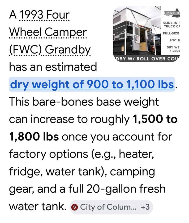 Four Wheel Camper - Grandby model in Lander, WY (photo 8) — photo 8
