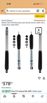 Bilstein 5100 shocks in Scottsdale, AZ (photo 1)