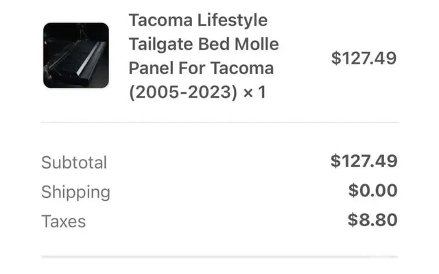 Tailgate Bed Molle Panel For Toyota Tacoma Gen3 — photo 2