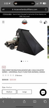 FSR Odyssey Large Rooftop Tent + Awning + Annex + Crossbars - Excellent Condition in Pullman, WA (photo 5)