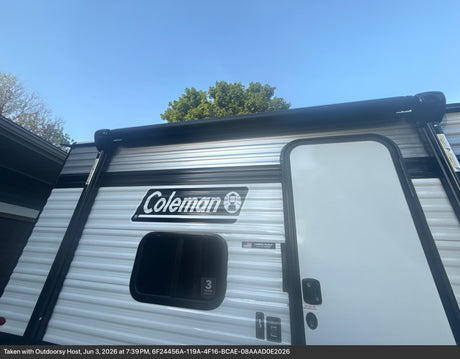  and toilet paper.|RV rental shower with convenient wall-mounted shampoo
