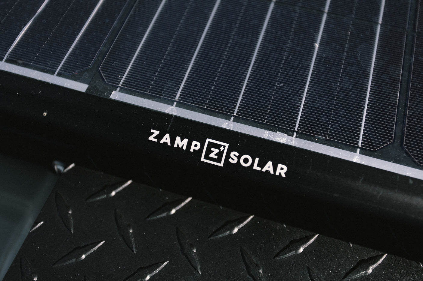 ZAMP SOLAR panel provides off-grid power for your RV rental adventures.