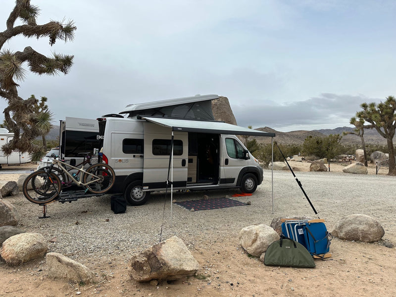 RV rental with bikes & pop-top awning extended — photo 1