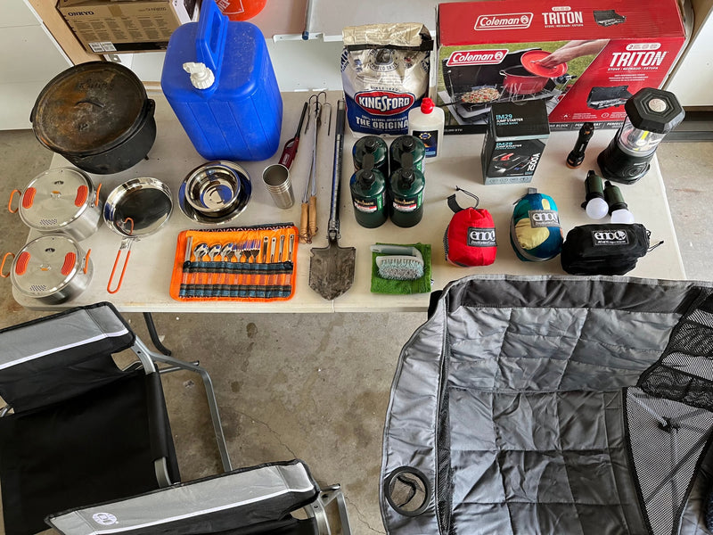 RV rental essentials: Outdoor cooking gear, hammocks, chairs, and camping supplies, ready for your next adventure. — photo 18
