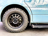 "Xalla" RV rental van featuring robust BFGoodrich All-Terrain T/A KO2 tires and Method wheels, ready for rugged adventures.