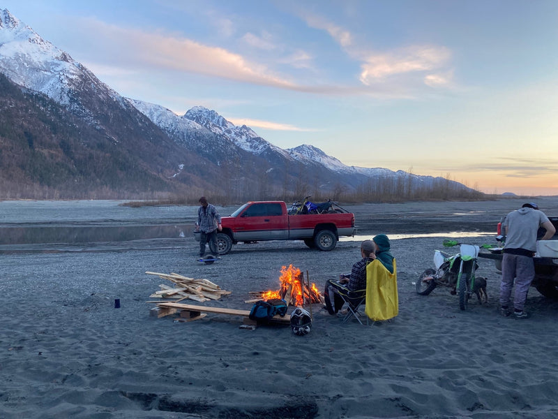  and a rain-streaked windshield.|RV rental supplies packed: firewood — photo 18