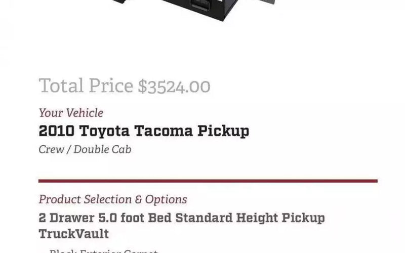 Truck Vault Drawers Tacoma 5ft Bed — used drawer systems for sale (photo 4) — photo 4