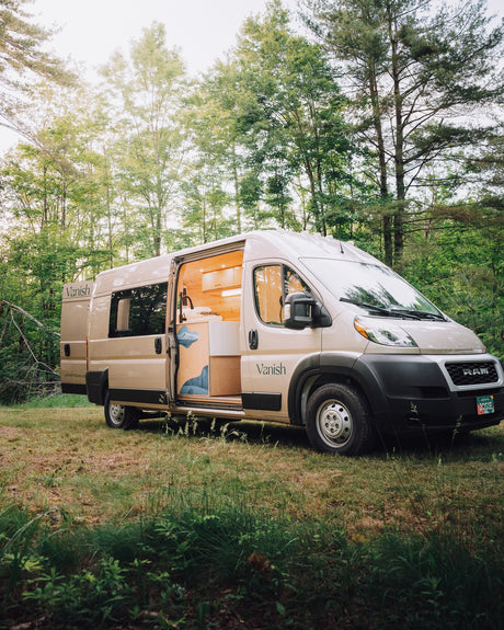 A beige Vanish camper van