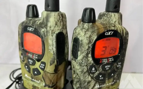 Two Midland GXT1050 Camo Two Way Radios w/Charger