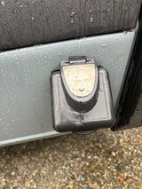 Wet Furrion 30 Amp 125V power inlet on an RV rental. Connects to campsite shore power for your trip.