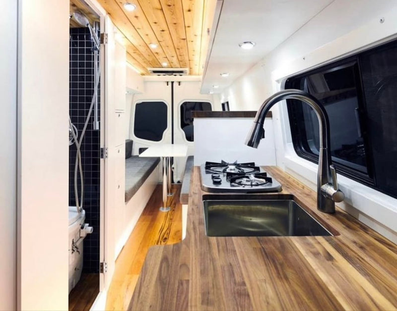  offering a beautiful beach and ocean view for ultimate relaxation.|Inside a stylish RV rental — photo 2