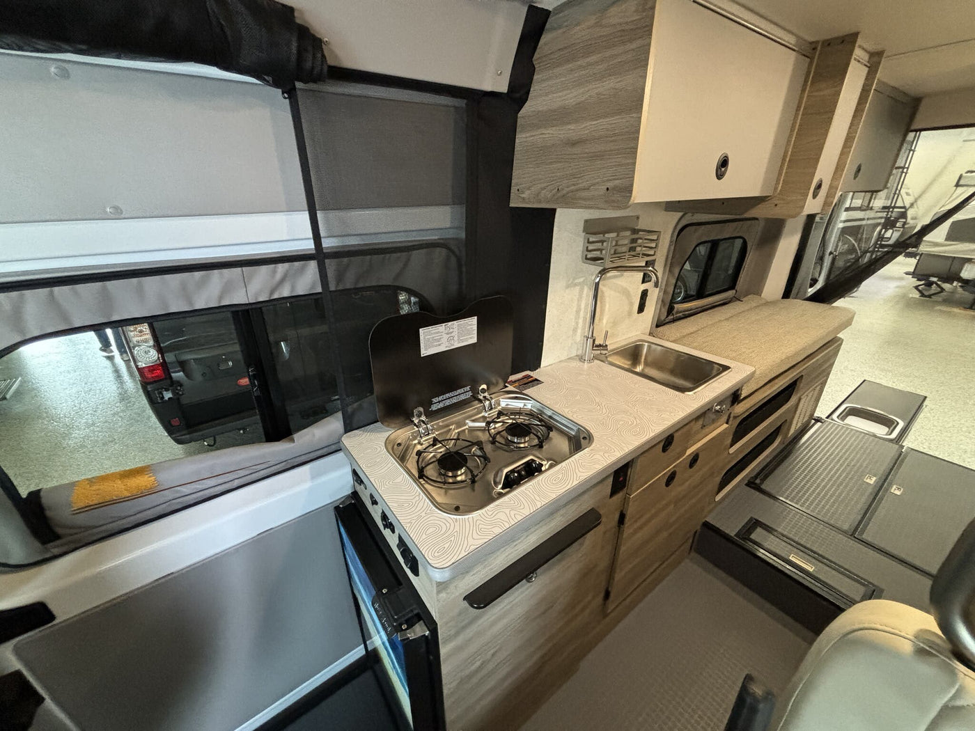  & rear bed.|White rv rental van — photo 4
