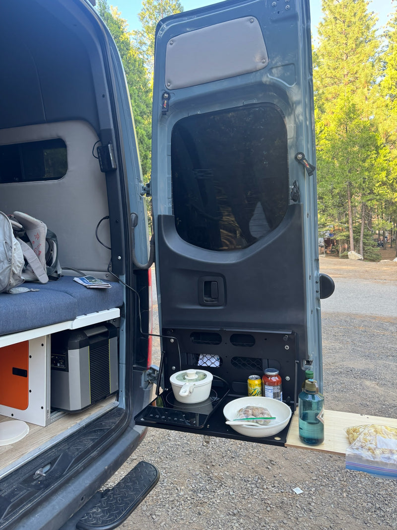  ready for your road trip.|Spacious RV rental camper van interior with modular bed — photo 1