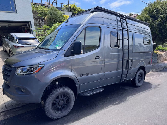 This stylish grey Mercedes Sprinter camper van
