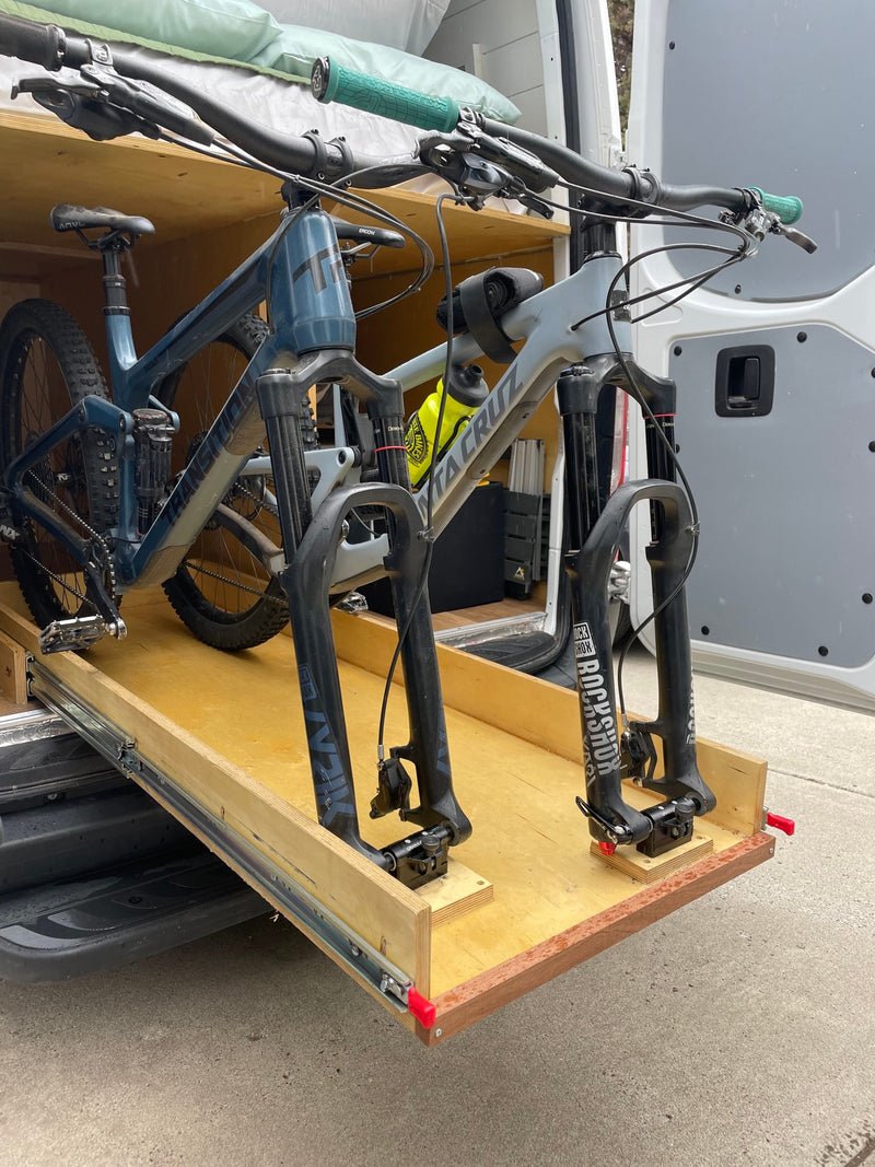  and practical overhead storage.|Cozy RV rental interior designed for van life — photo 13