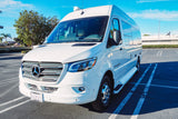 White Mercedes-Benz Sprinter RV rental. Experience comfort & freedom in this modern camper van.