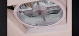 Get fresh air in your RV rental with this ceiling vent fan and screen, ensuring comfort and great airflow.