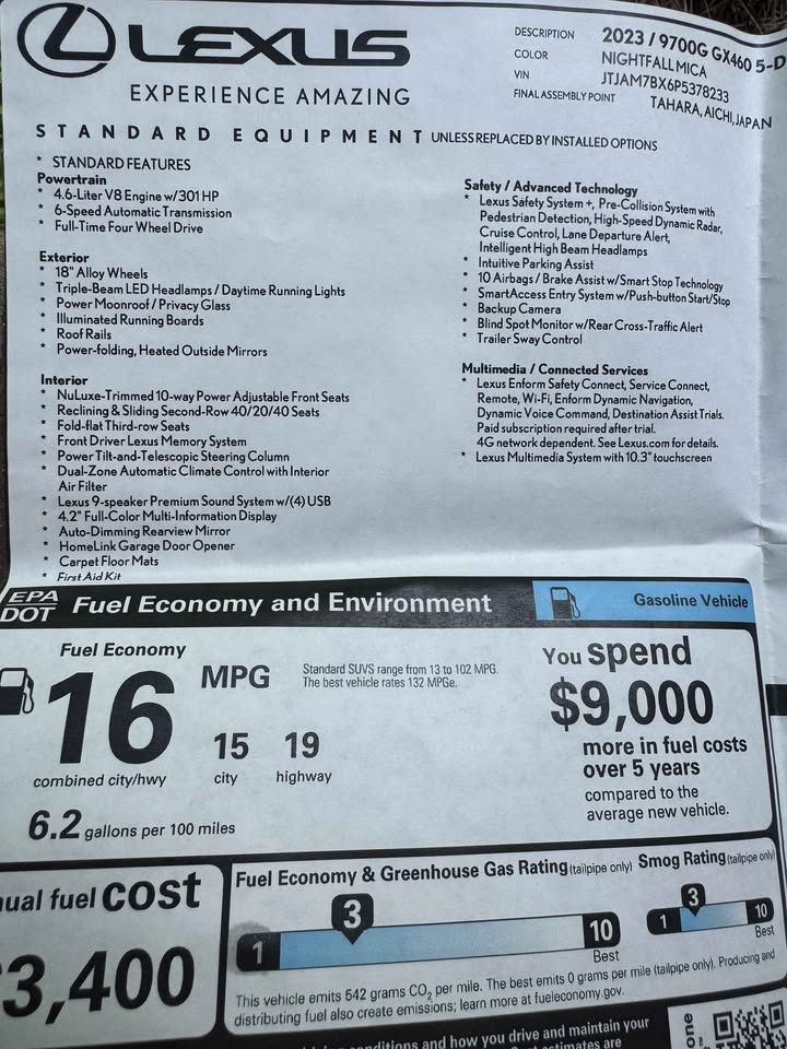 2023 Lexus GX GX 460 Premium Sport Utility 4D in Lexington, NC (photo 7)
