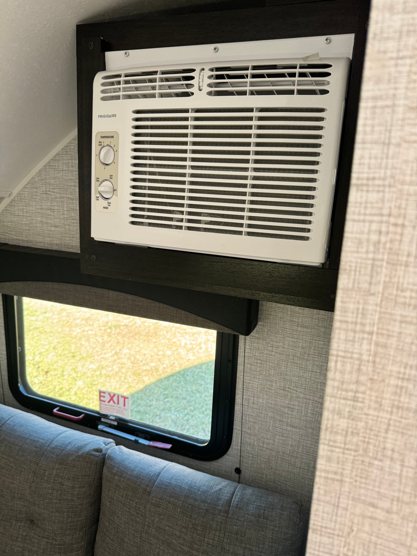  ready for outdoor adventures.|Cozy RV rental dinette with grey upholstered benches — photo 3