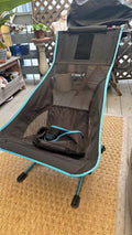 Helinox portable camping chair black and blue