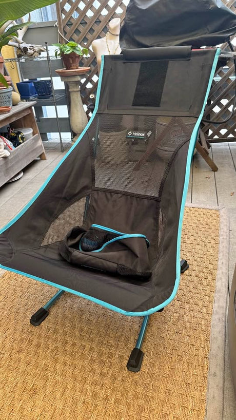 Helinox portable camping chair black and blue in Manhattan Beach, CA (photo 1)