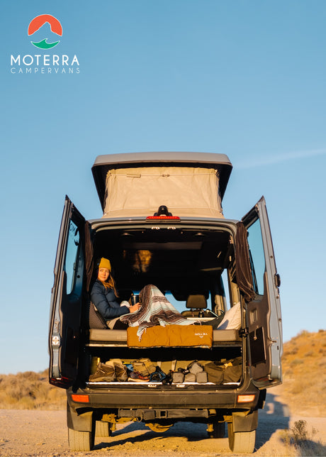  offering views of nature.|Step inside this rv rental's spacious campervan interior
