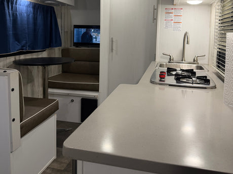  fridge; dinette seating