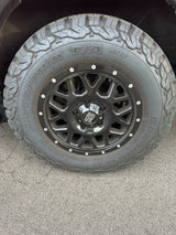 Rugged BFGoodrich All-Terrain KO2 tire & black XD wheel. Ideal for an RV rental adventure!