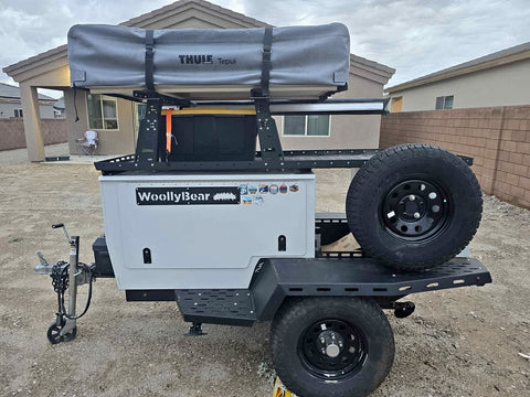 TAXA Outdoors Woolly Bear Camping Trailer with Thule Tepui Rooftop Tent