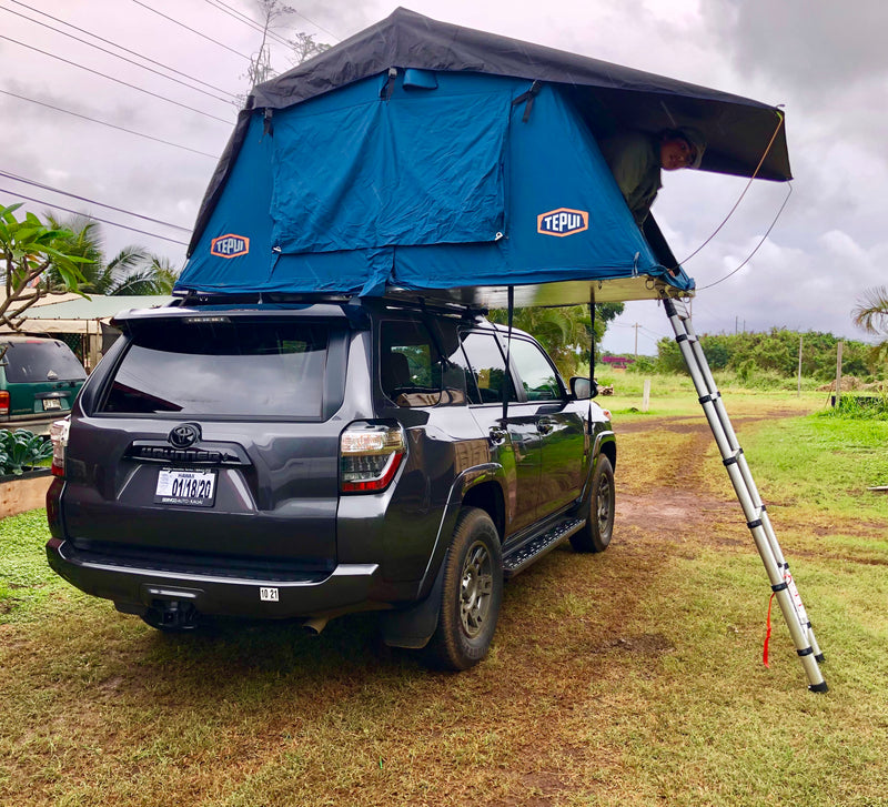 Dark gray Toyota 4Runner with Tepui rooftop tent, offering an RV rental alternative for camping adventures. — photo 14
