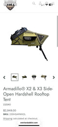 23Zero Armadillo X2 - Right Roof Top Tent