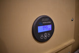 RV rental's Victron BMV-712 Smart Battery Monitor displays 94.6% charge, crucial for monitoring onboard power.