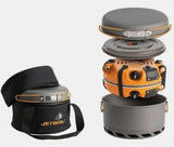 This JetBoil portable cooking system, packed & unpacked, is perfect for outdoor adventures with your RV rental.