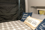 An inviting RV rental bedroom.