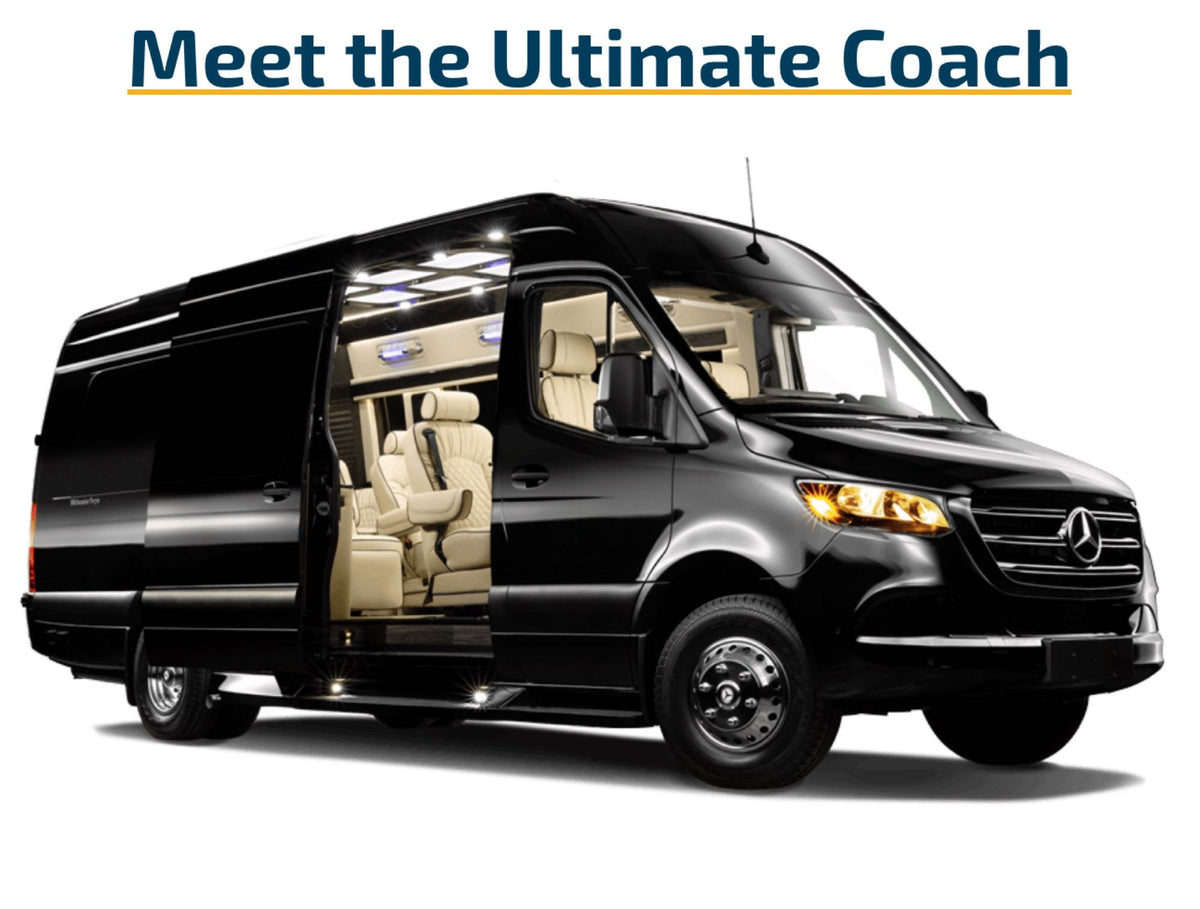 Black luxury Mercedes-Benz Sprinter van
