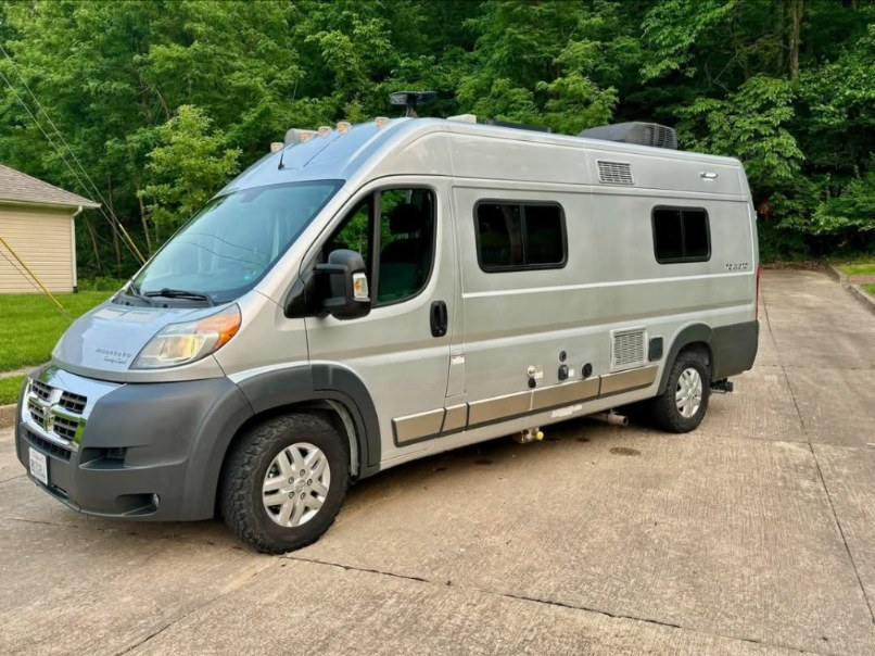 Silver Class B camper van