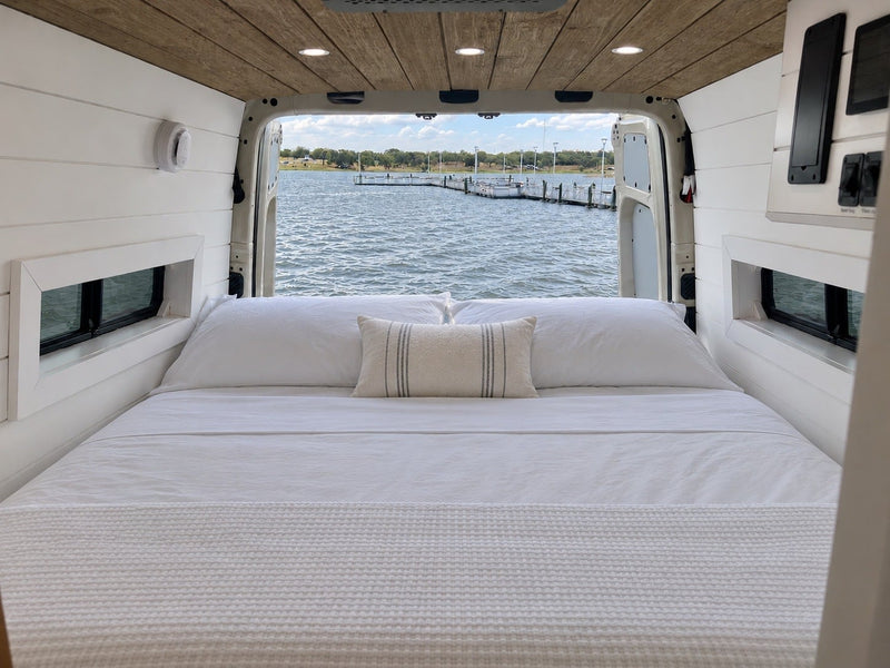 This beige Mercedes Sprinter camper van — photo 7