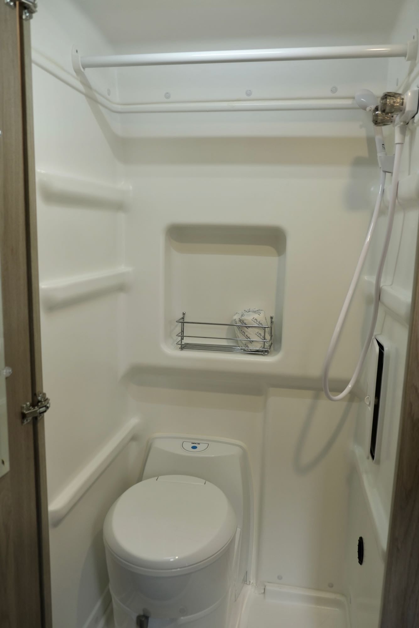  & upper storage for camping.|Well-equipped rv rental galley kitchen with stovetop — photo 13