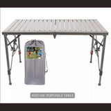 This portable aluminum camping table, complete with carry bag, is a convenient RV rental add-on for your adventures.