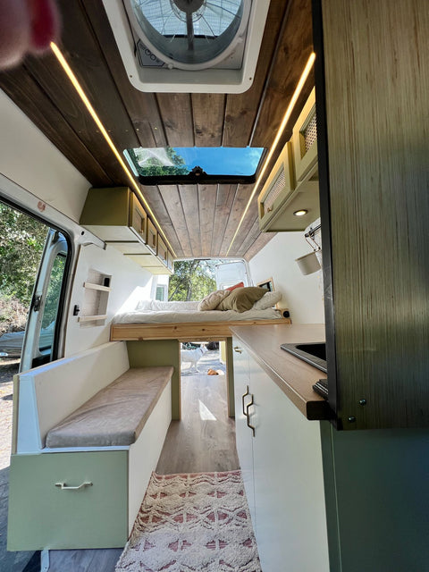 Newly built Mercedes Sprinter van (Betsy Bee) overland rental