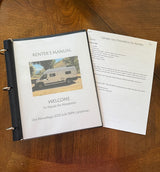 RV rental guide: Winnebago camper van renter's manual & orientation paperwork for a 2025 Solis 59PX.