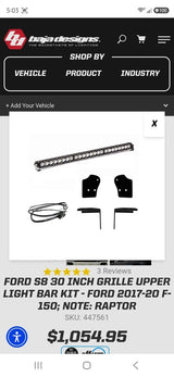Baja Designs S8 30 inch light bar kit for F150 Raptor in San Diego, CA (photo 3)
