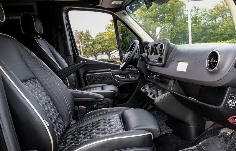  awaits you.|Experience adventure with this matte black Mercedes Sprinter RV rental — photo 10