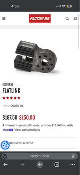 Factor 55 FLATLINK w/ 2 USA made Crosby Shackles in Pueblo, CO (photo 4)
