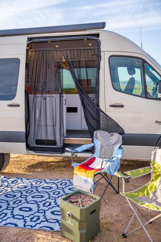  and a fruit hammock.|This RV rental features a cozy camper van interior with a modern kitchen sink — photo 12