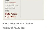 Westin Universal Hitch Spare Tire Carrier — used tire carriers & swing outs for sale (photo 3)