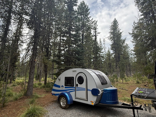This RV rental teardrop trailer